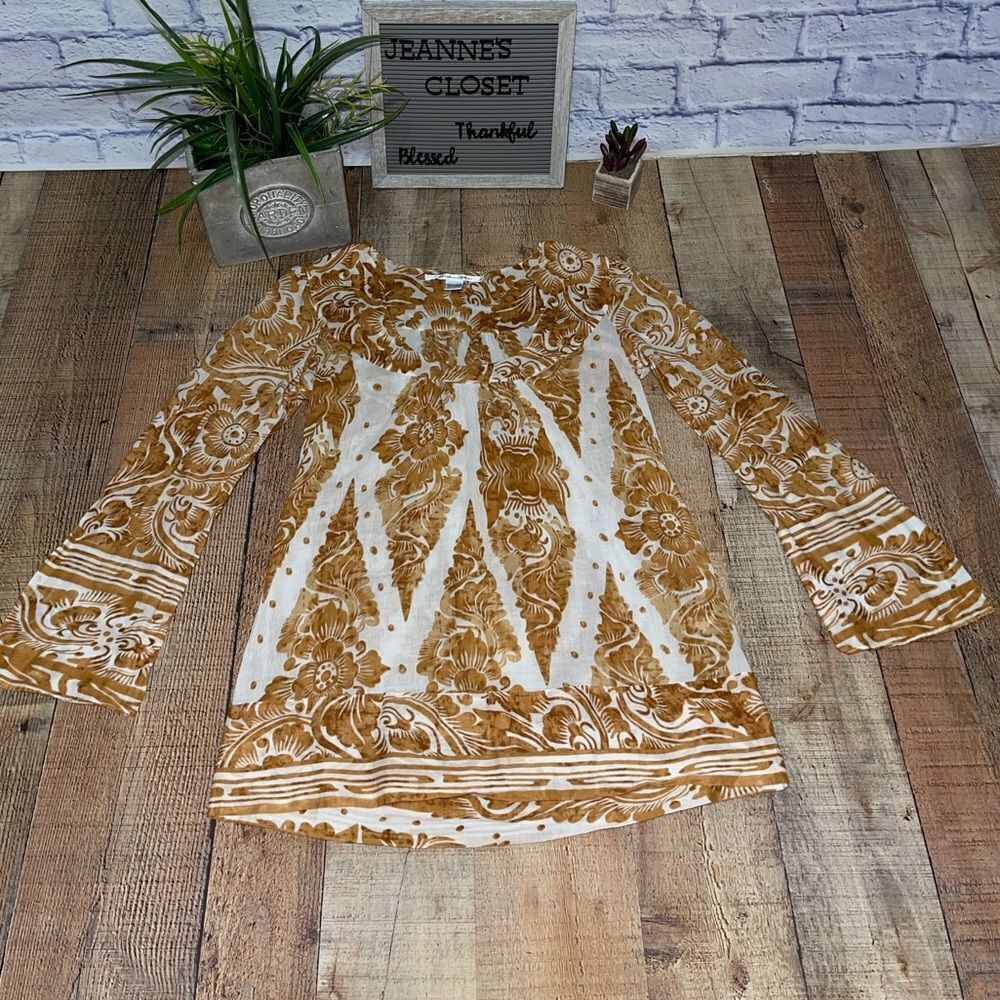 Diane Von Furstenberg Charleen Gold Top - Picture 6 of 14